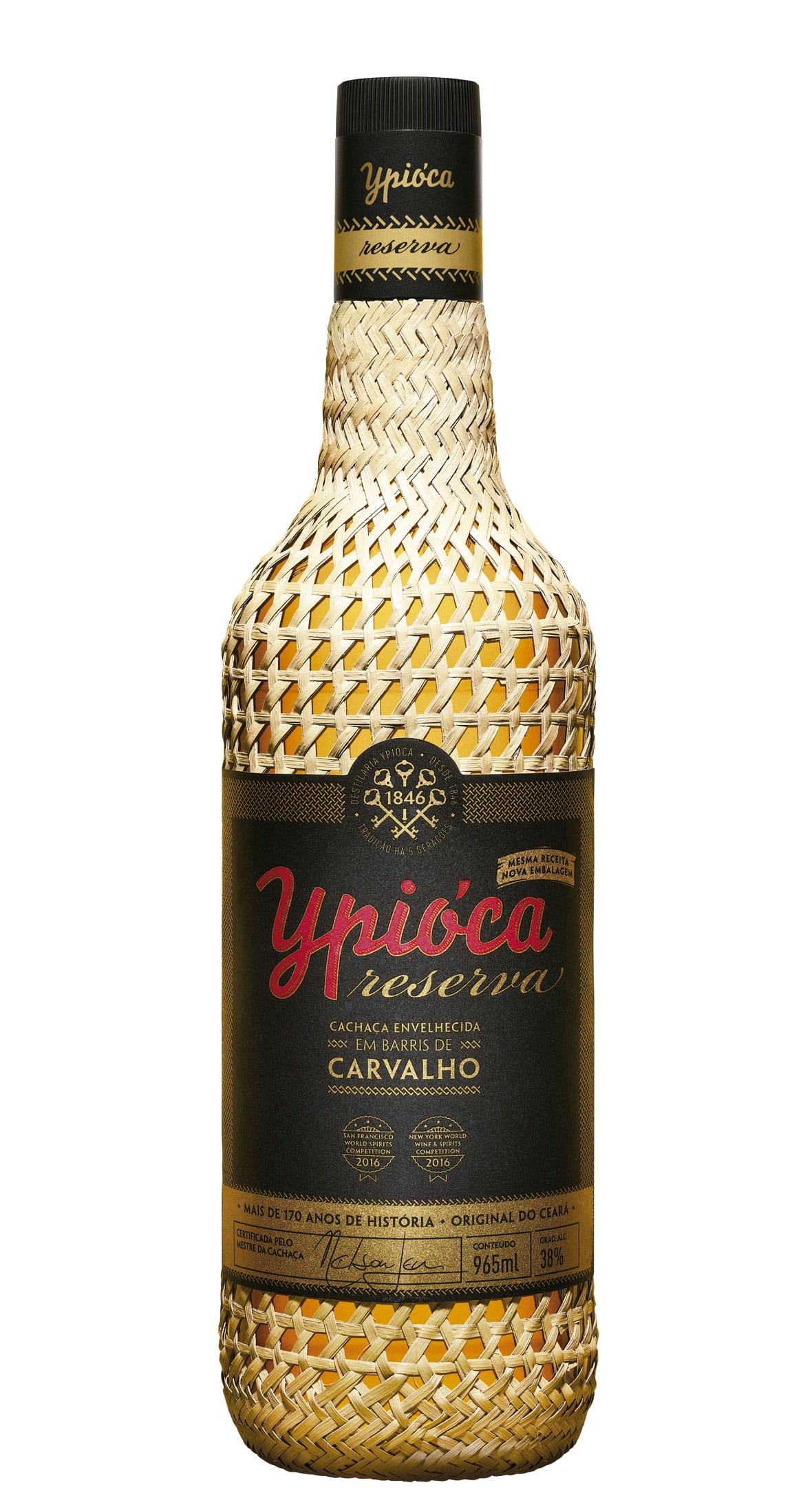 Cachaça Ypióca Ouro Empalhada 965ml